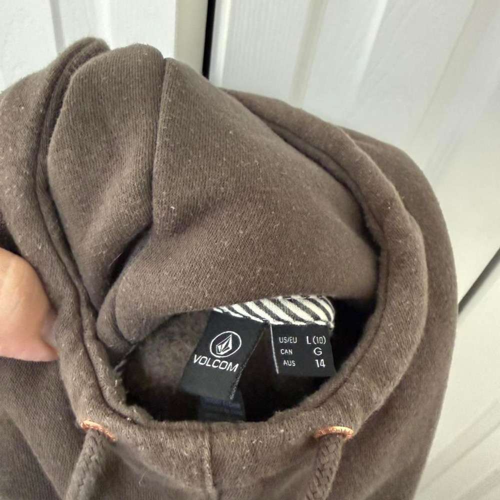 Volcom Women's Brown‎ Hoodie Large Pullover - Picture 2 of 5